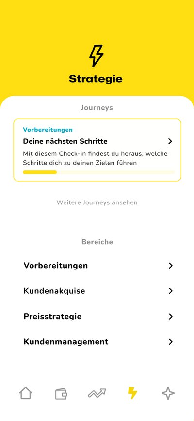 ClearUp App Strategieplanung auf dem Smartphone